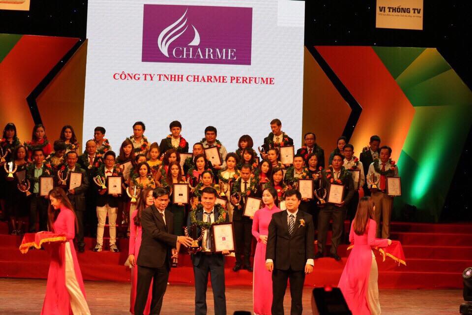 Nước hoa Charme đạt cup vàng vì người tiêu dùng do cục đo lường chất lượng cấp