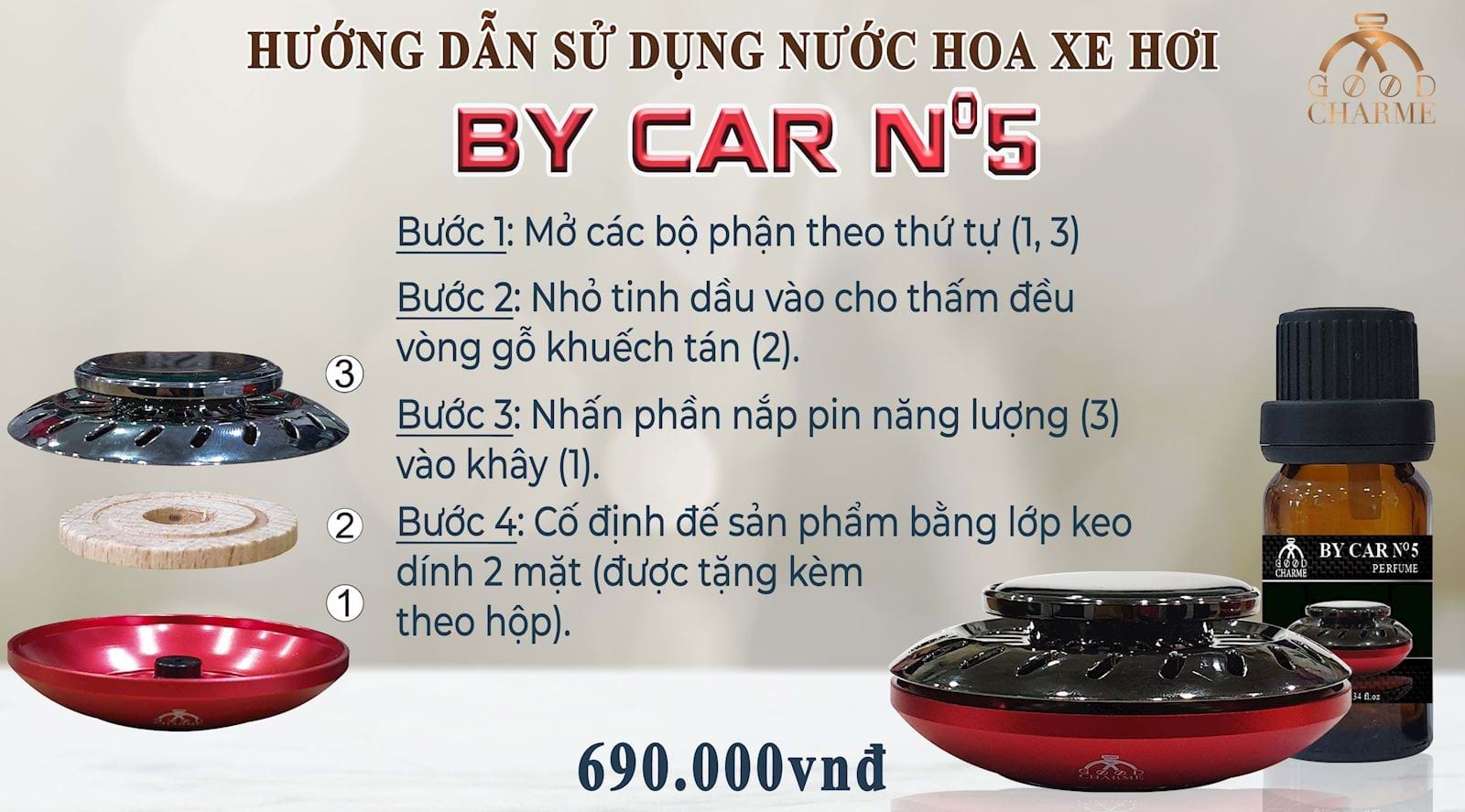 Hướng dẫn sử dụng Nước Hoa Xe Hơi