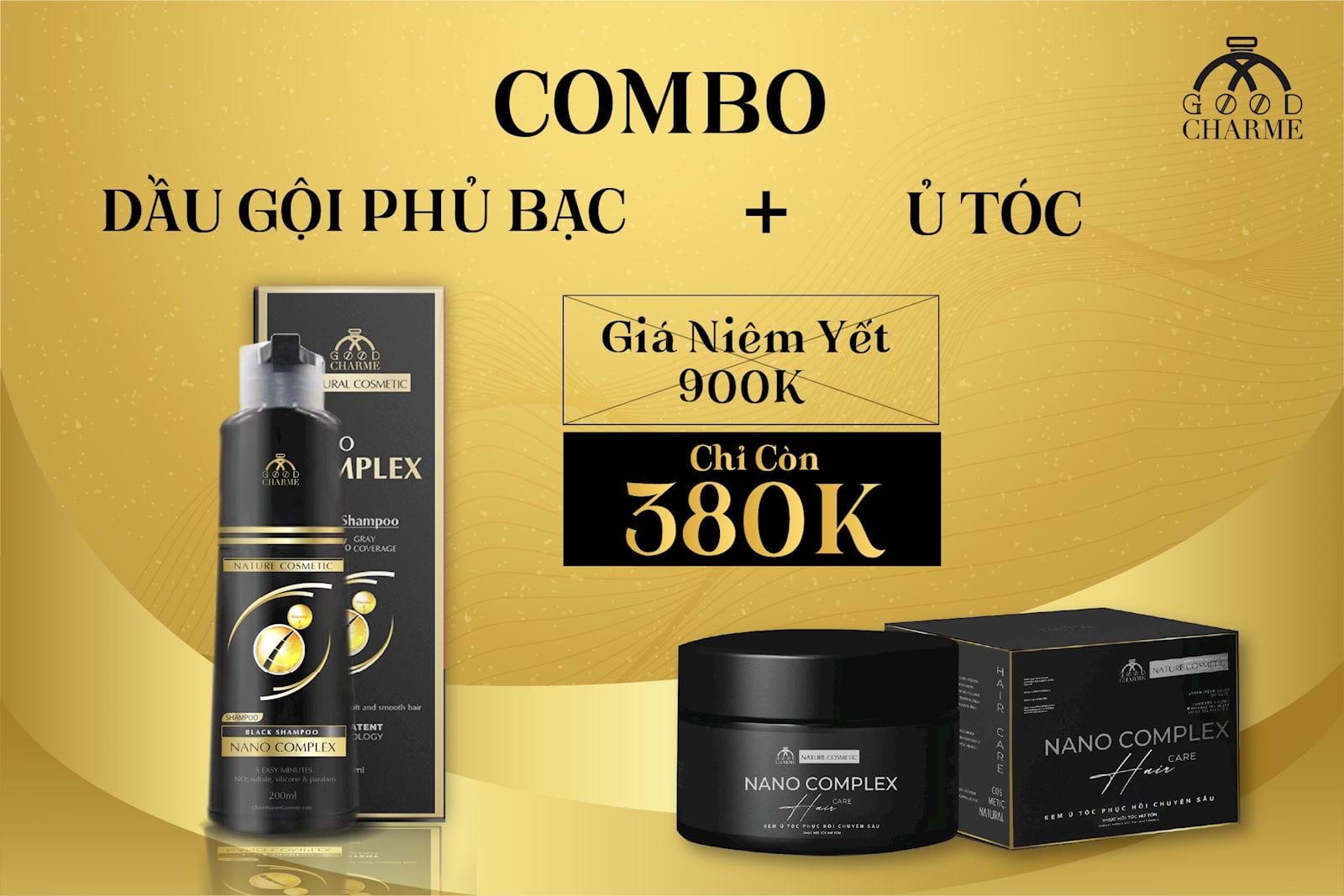 Combo Dầu Gội Phủ Bạc Nano ComPlex