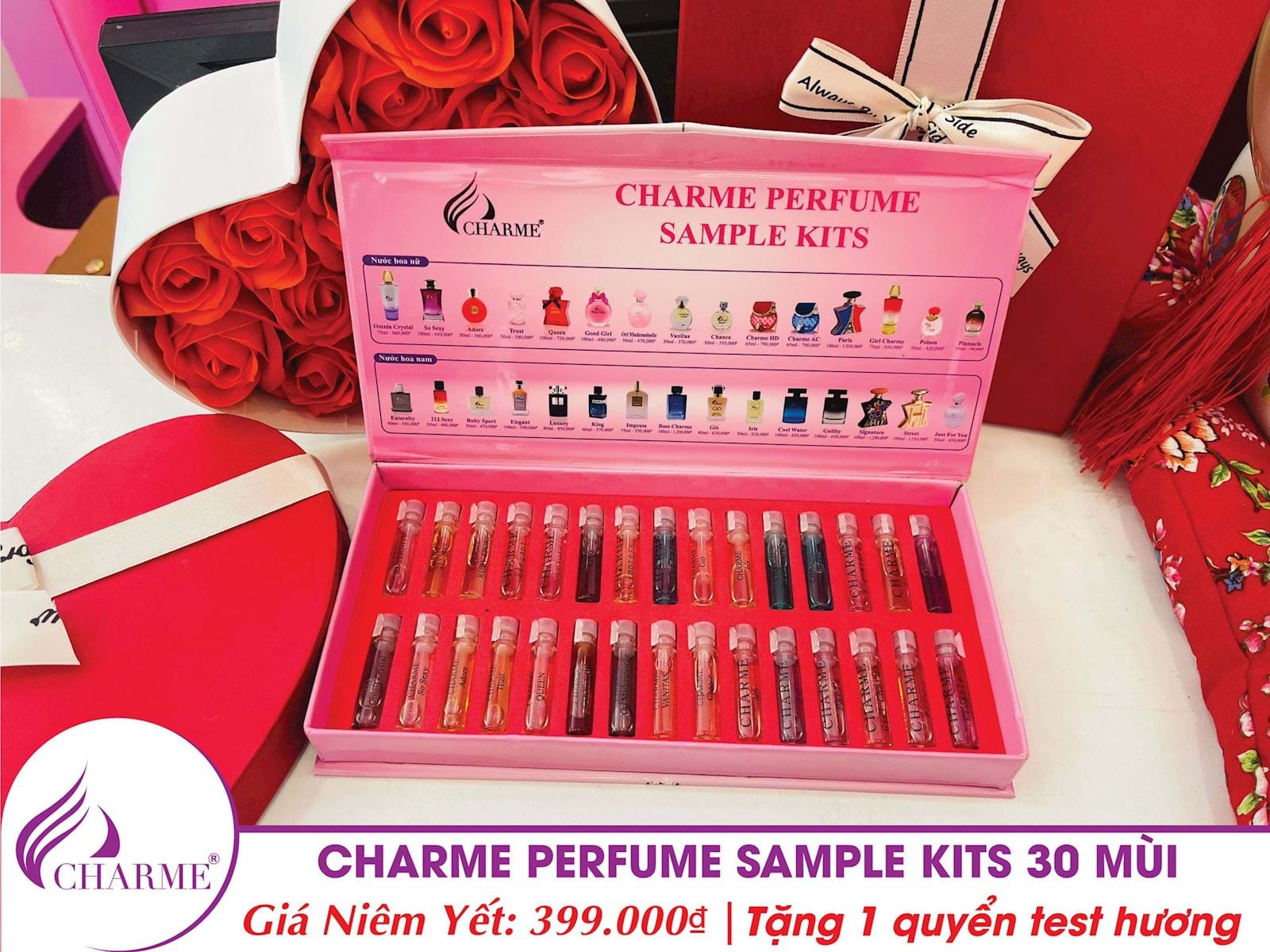 Bộ Test Nước Hoa Charme 30 Mùi
