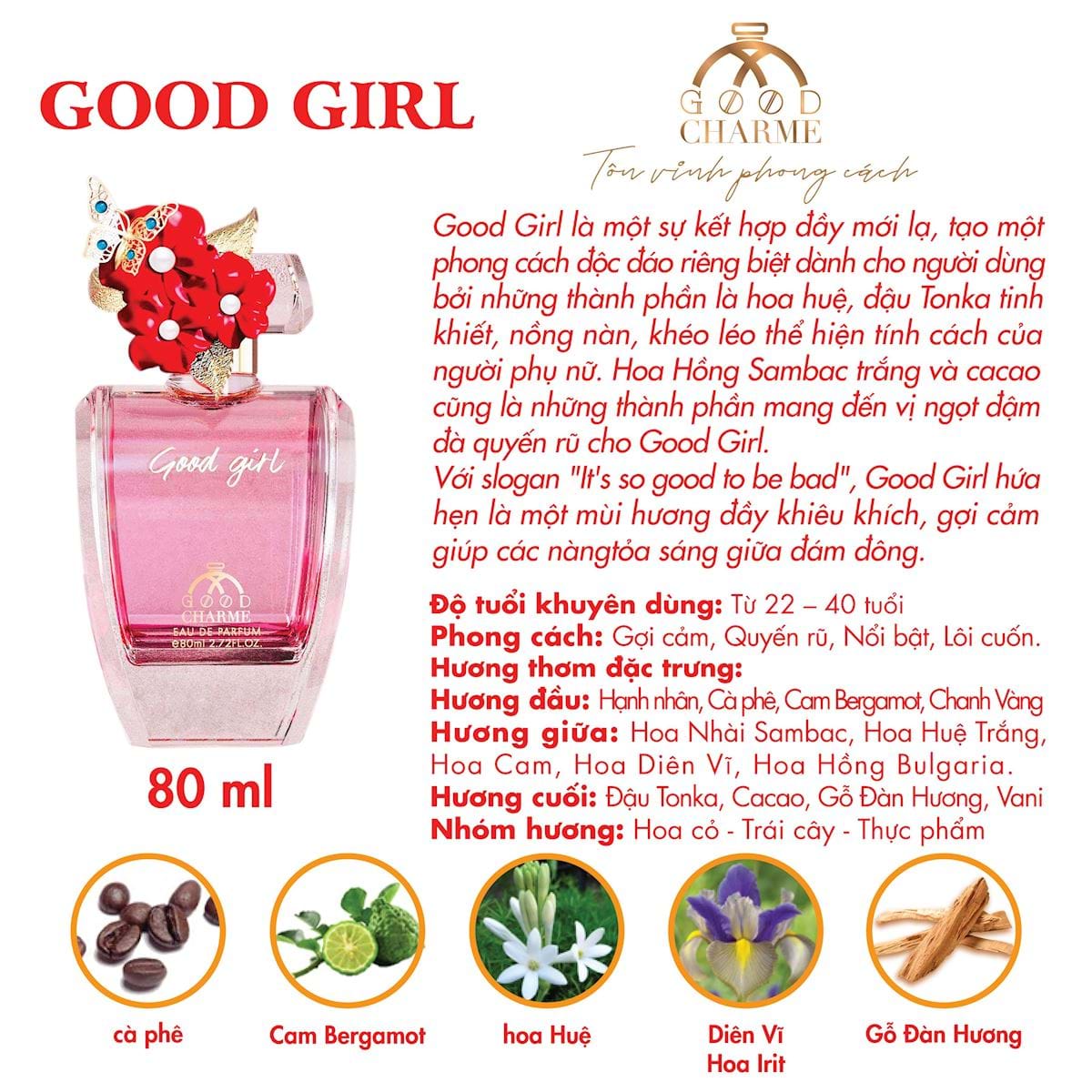 Good Charme Good Girl 80ml (Pink)