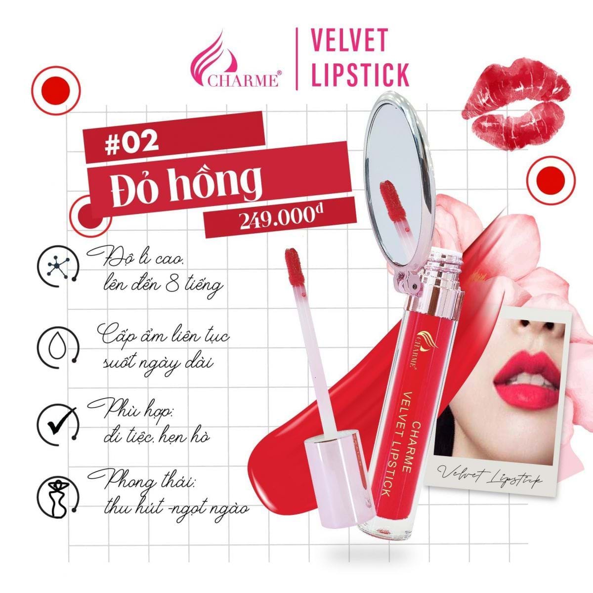 Có Gì Trong Bộ Sưu Tập Son Cực Hot Charme Velvet Lipstick?
