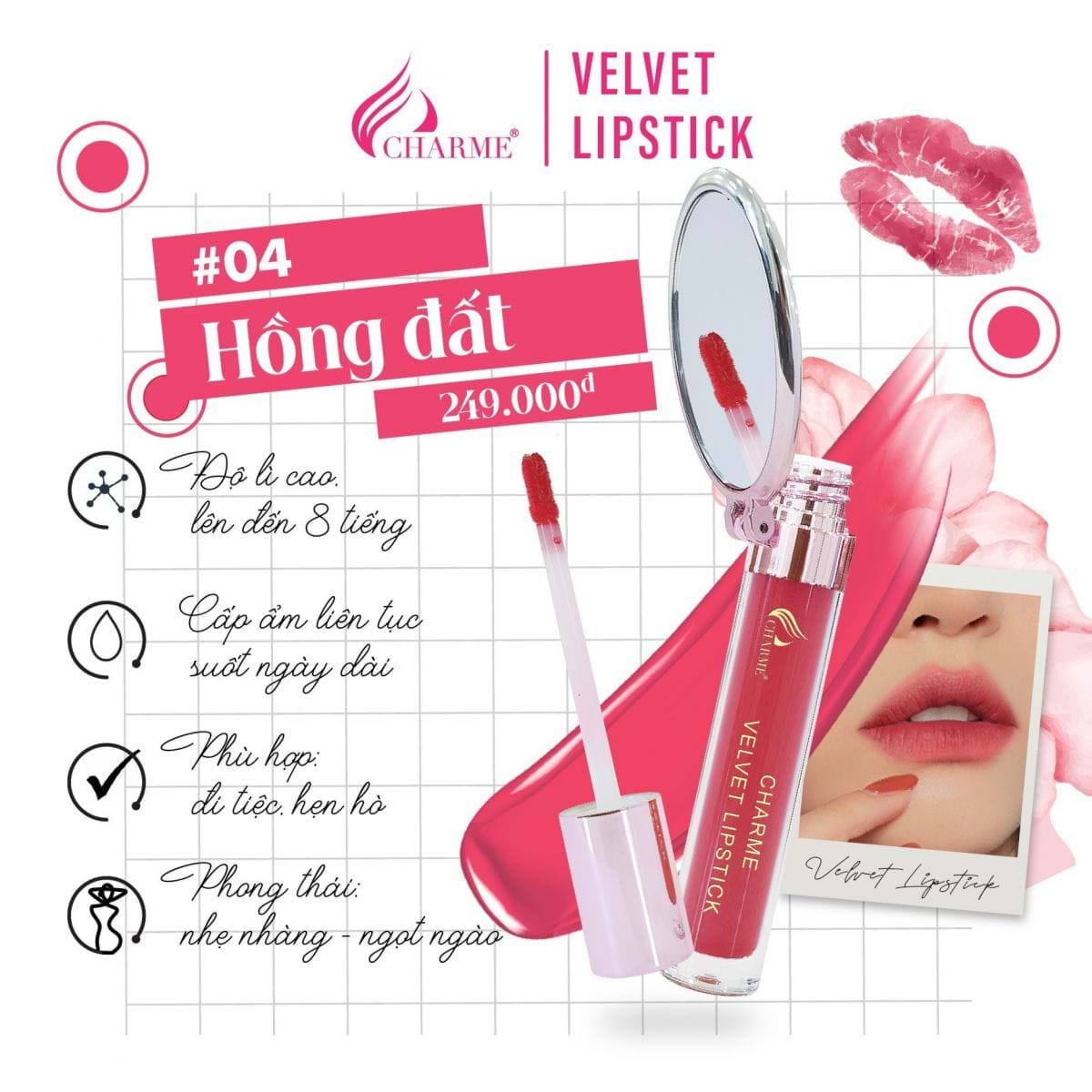 Có Gì Trong Bộ Sưu Tập Son Cực Hot Charme Velvet Lipstick?