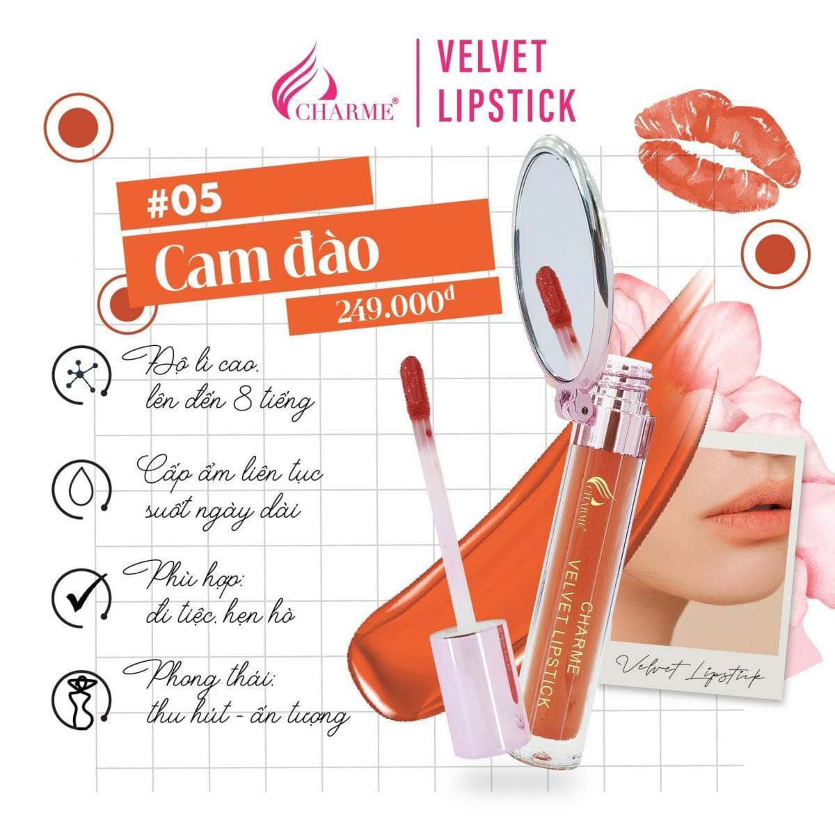 Có Gì Trong Bộ Sưu Tập Son Cực Hot Charme Velvet Lipstick?