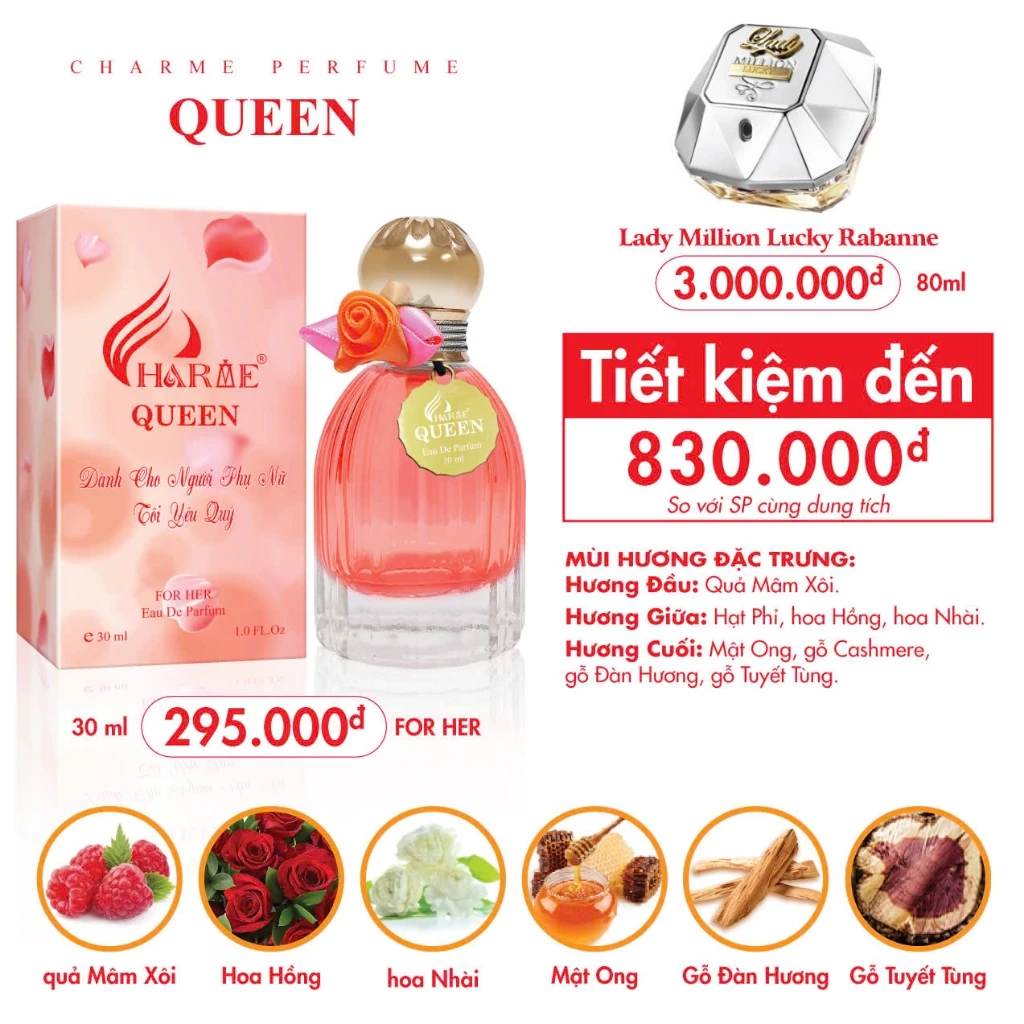 Nước Hoa Nữ Charme Queen 30ml