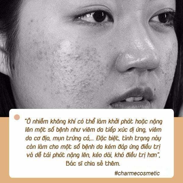 Khi ô nhiễm không khí đạt đỉnh, đây là những vấn đề mà da bạn có thể phải đối mặt