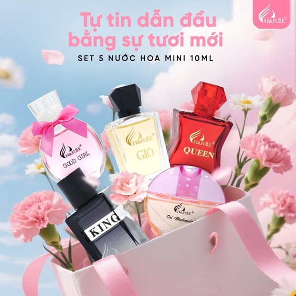 Bộ Set Nước Hoa Charme Mini (5 chai x 10ml)