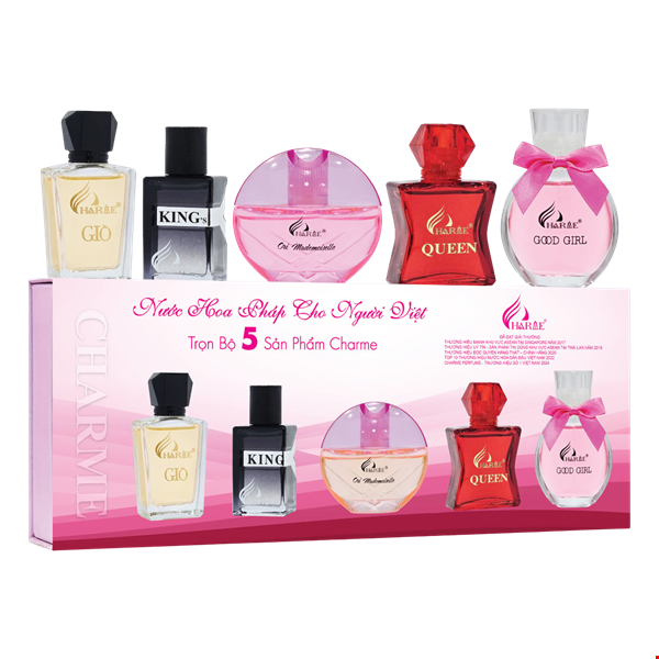 Bộ Set Nước Hoa Charme Mini (5 chai x 10ml)